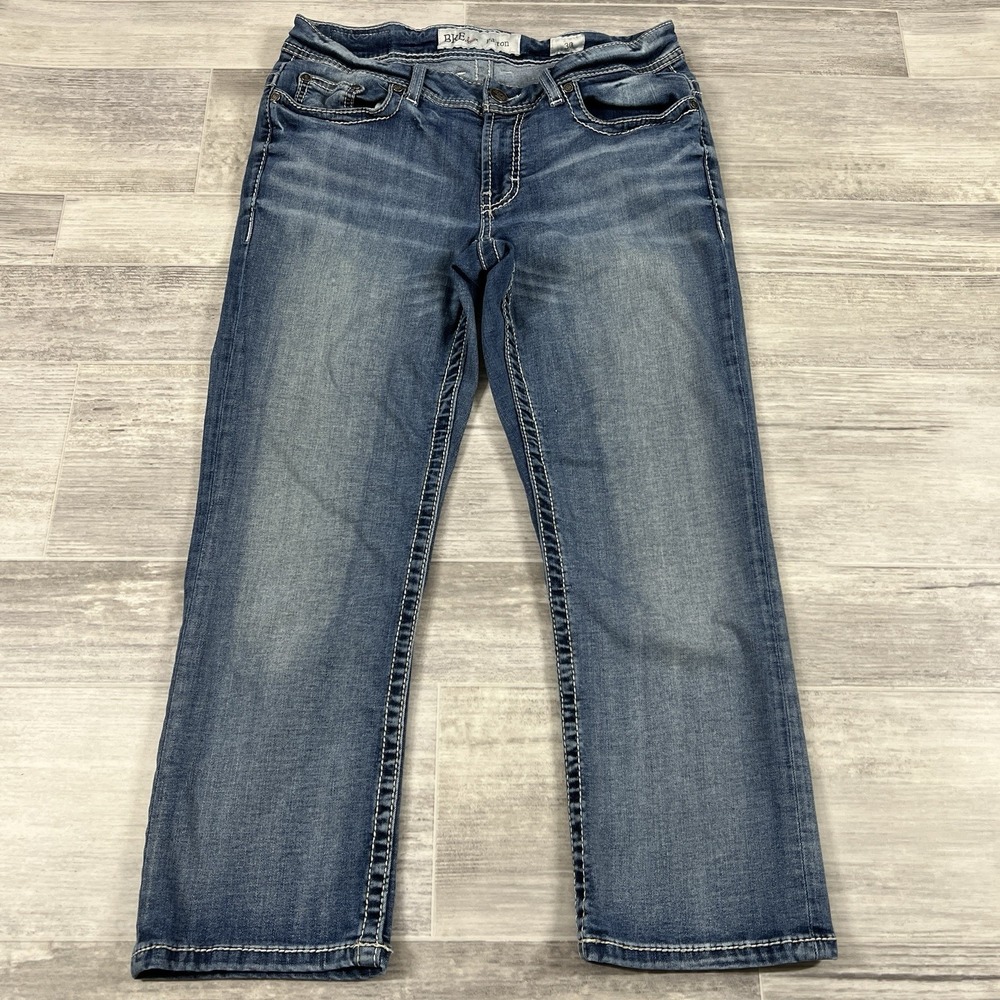 BKE Payton Low Rise‎ Capri Denim Jeans Women's Size 30 (30X24) 5 Pockets Blue